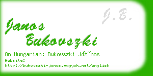 janos bukovszki business card